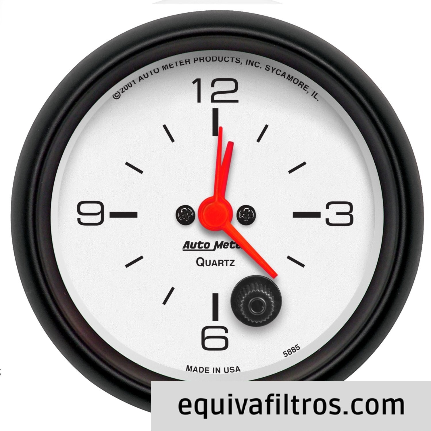 Analog Clock AUTOMETER 5885
